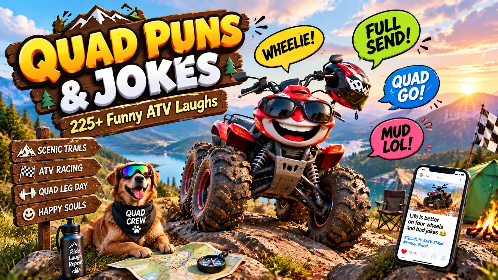 Quad Puns and Jokes
