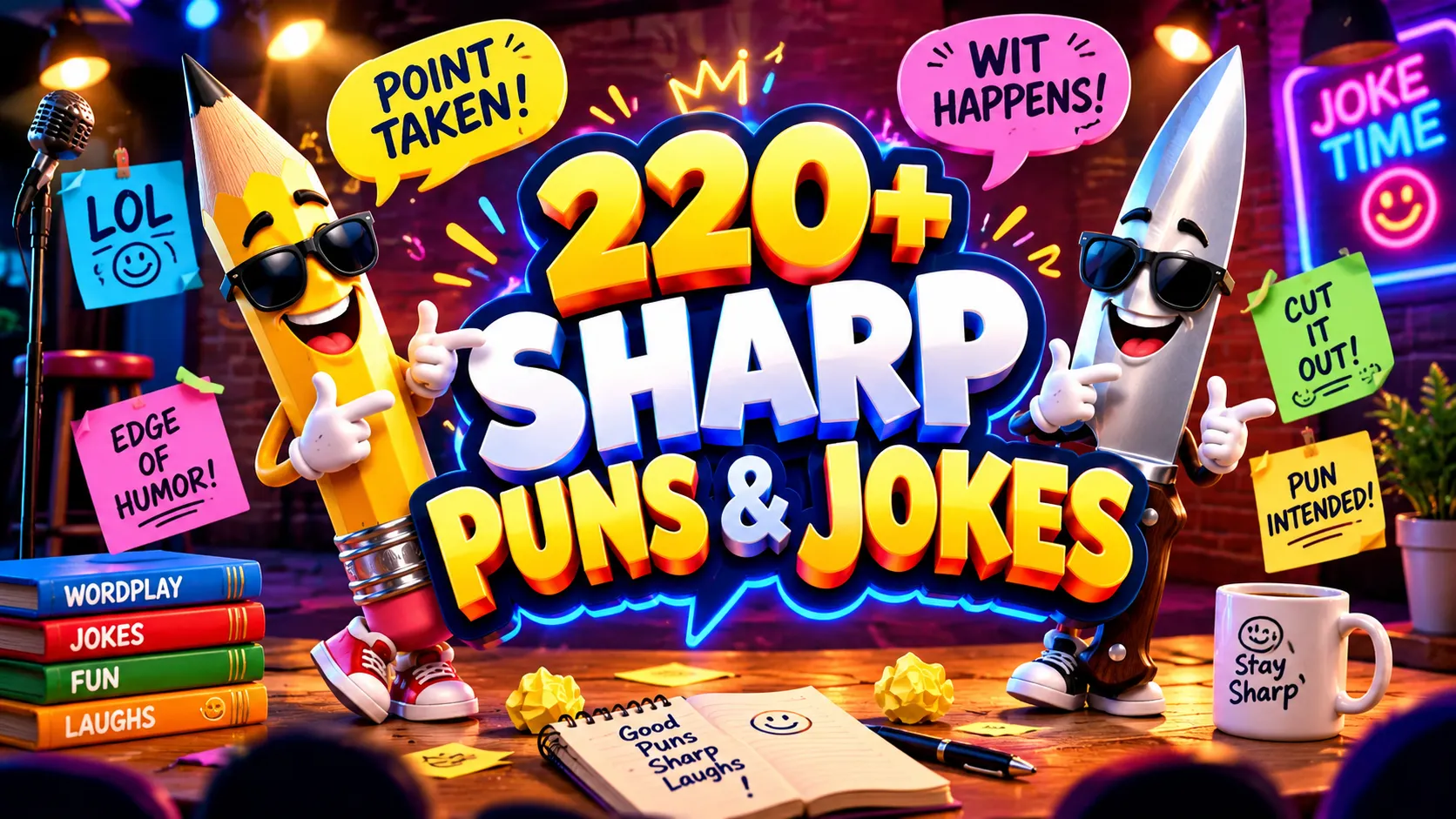 Sharp Puns and Jokes